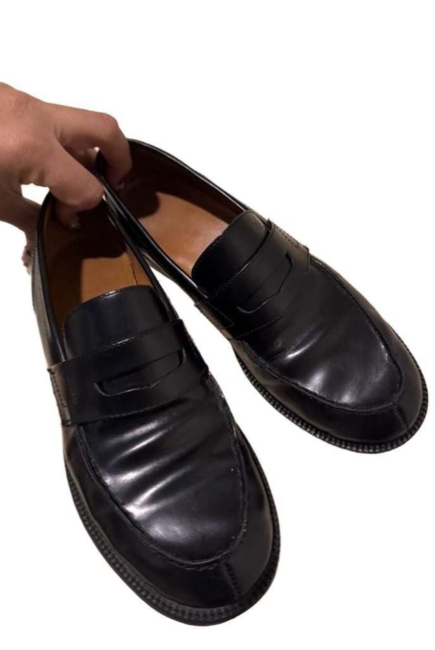 Lauren Ralph Lauren Black Leather Penny Loafers
